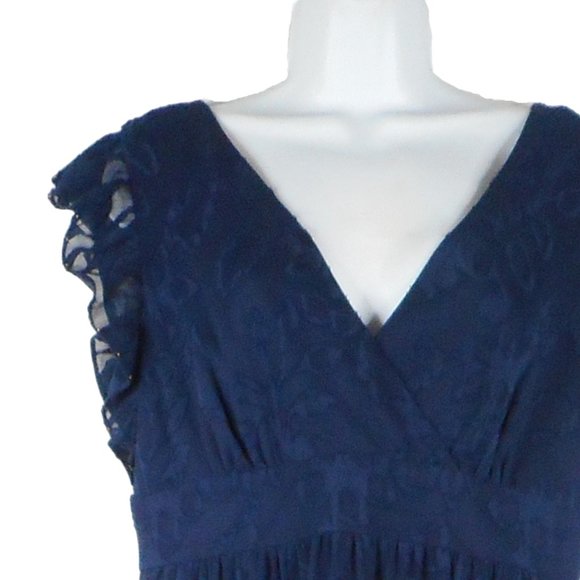 Lilly Pulitzer Dress Blue 6 Blue Polyester Embroidered Beaded Lined Fairycore - Picture 8 of 14